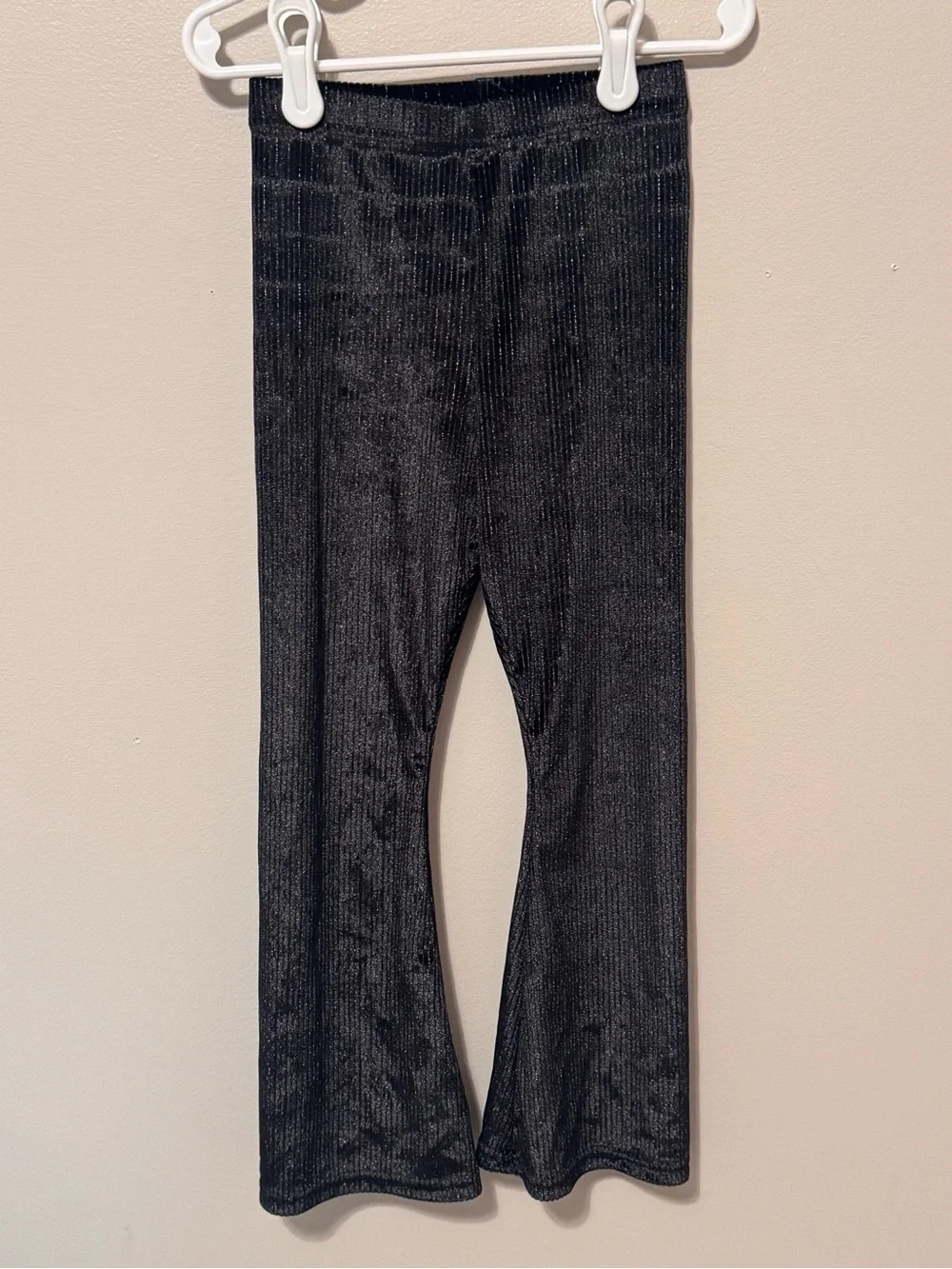 Old Navy 3 pair Girls Size XS/5 Velvet Rib Leggings Trio in Coral, Navy & Black